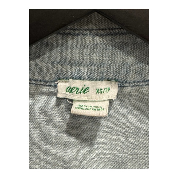 Pearl Snap Denim Shirt - Light Wash - Picture 3 of 11